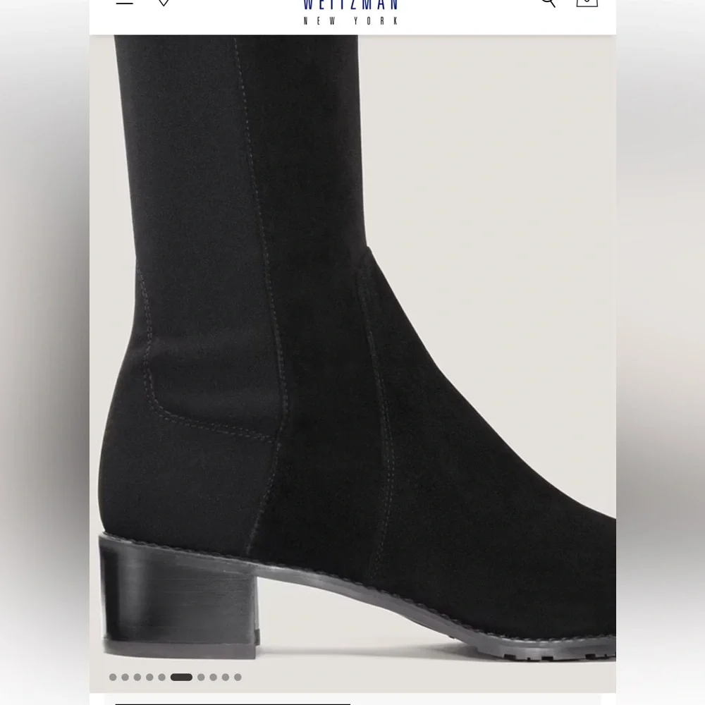 Stuart Weitzman Black Suede Over the Knee Boots